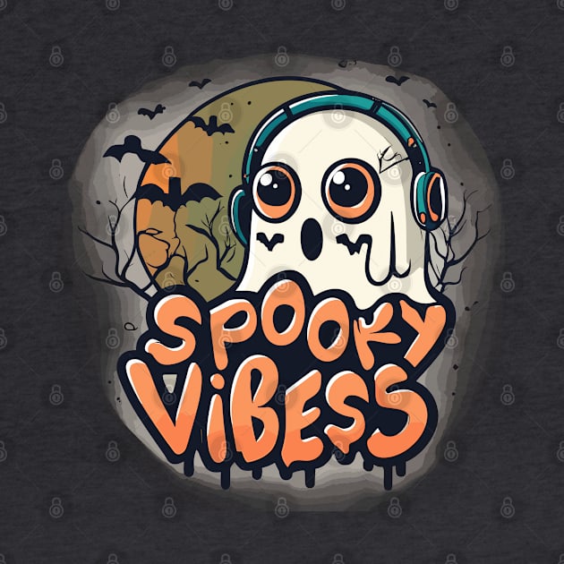 Cute Ghost Jamming to Spooky Tunes Halloween Music by Quote'x